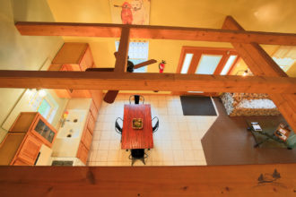 kitchen viewed from loft
